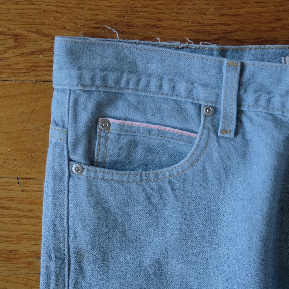 NAKED & FAMOUS DENIM Super Guy Stone Blue Recycled Selvedge Jeans Mens Size 34 - Picture 3 of 14